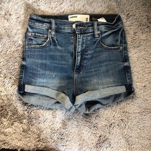 denim garage shorts size 0